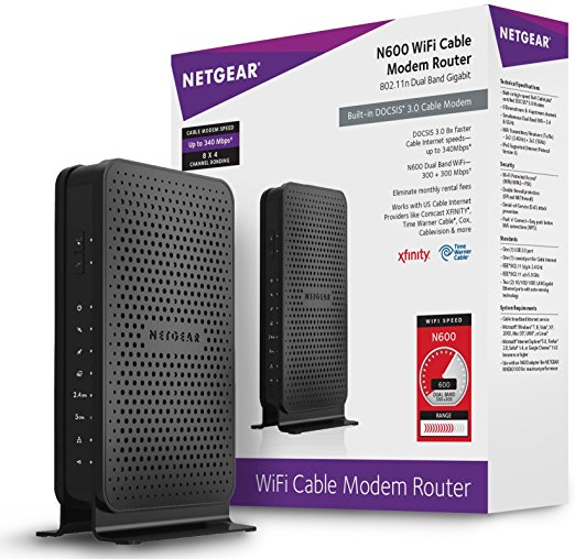 NETGEAR N600 WiFi DOCSIS 3.0 Cable Modem Router